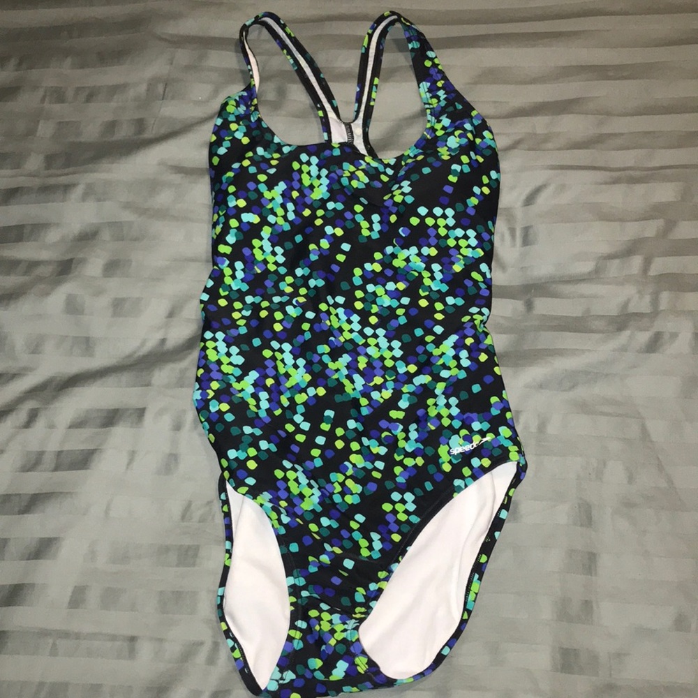 BNWOT Blue and Green Speedo one piece swimsuit